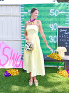 Lemon Tiered Midi Dress - Swoon Boutique New Orleans