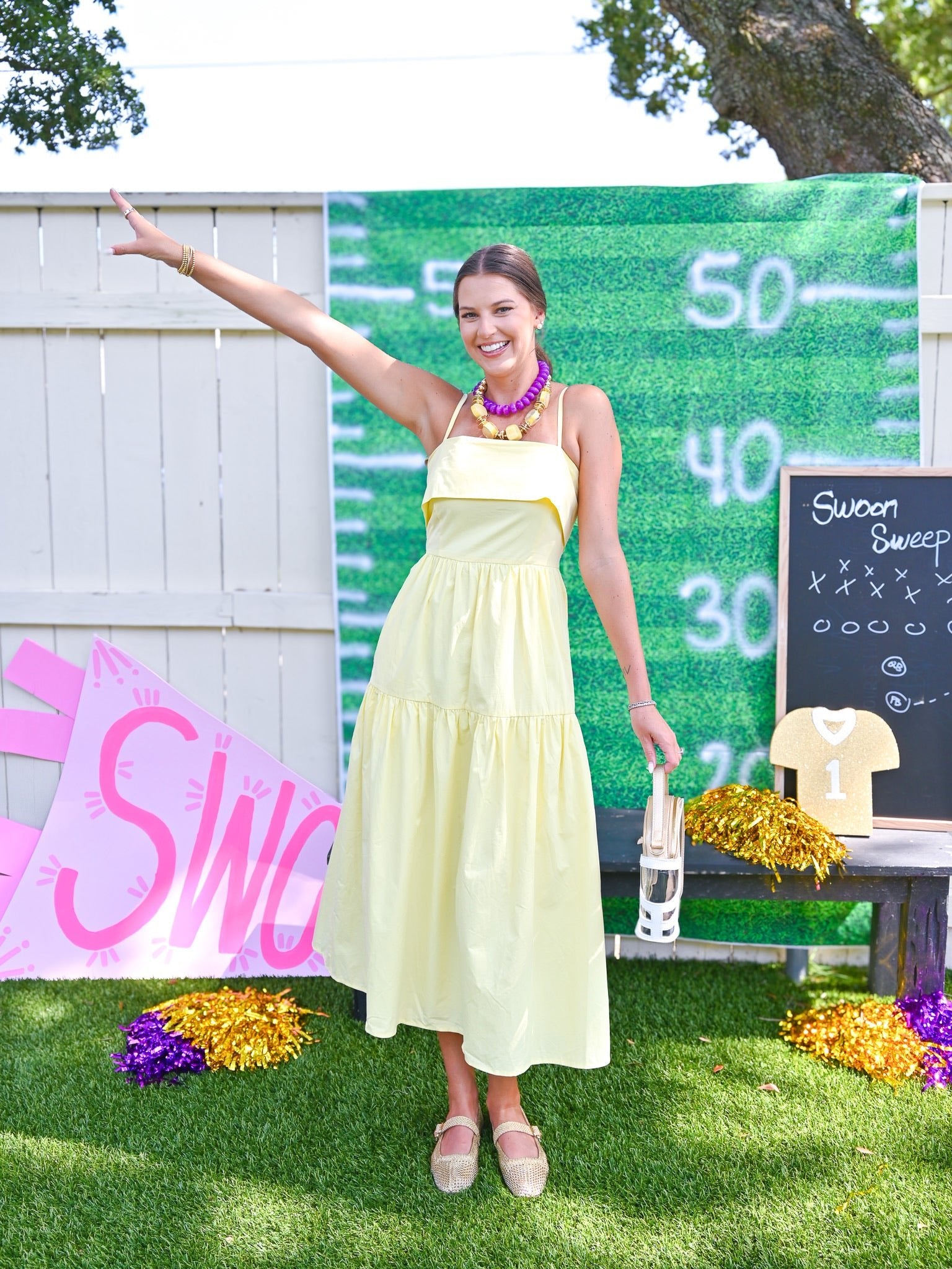 Lemon Tiered Midi Dress - Swoon Boutique New Orleans