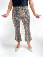 Leopard High Rise Crop Flare Jeans - Swoon Boutique New Orleans