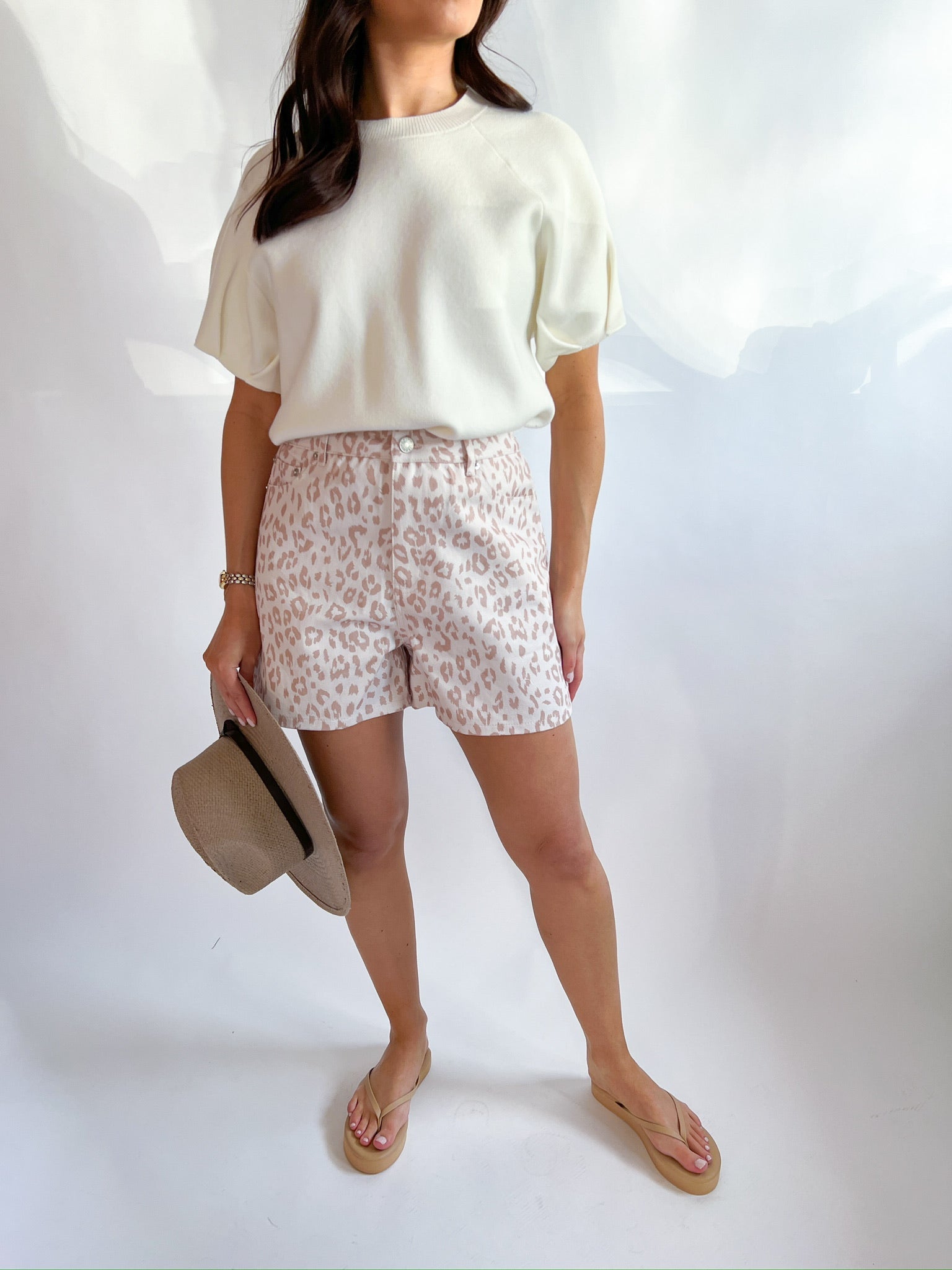 Leopard Print High Waist Shorts - Swoon Boutique New Orleans