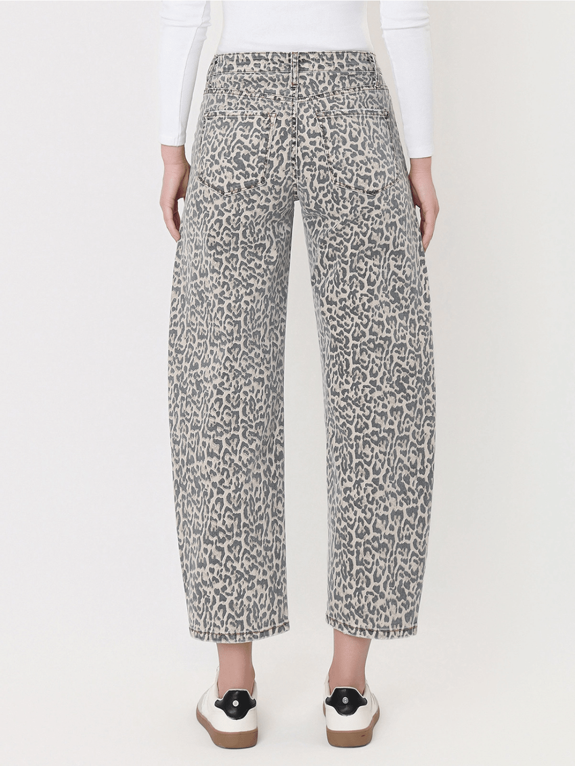 Leopard Utility Barrel Jeans - Swoon Boutique New Orleans