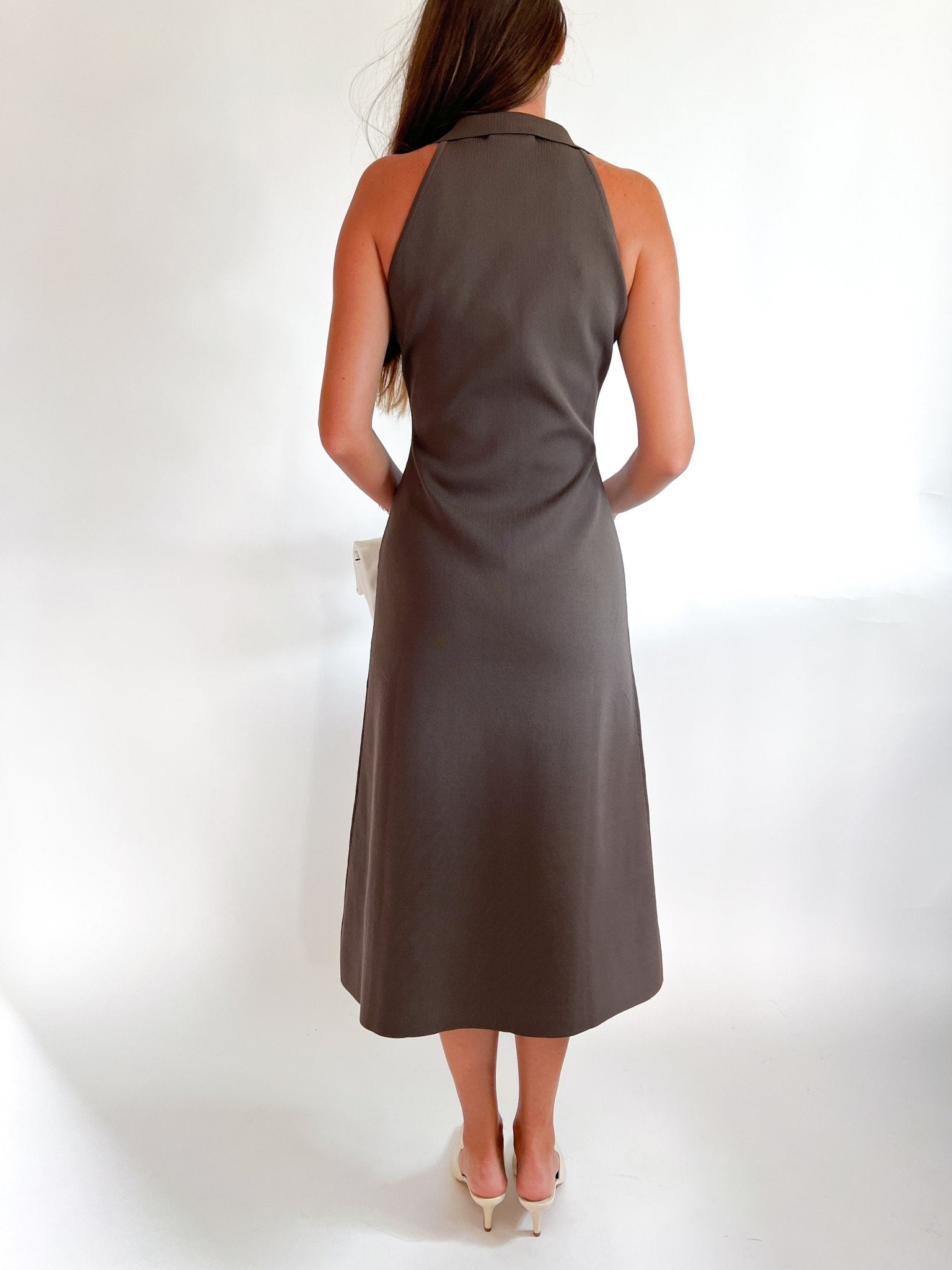 Lily Halter Shirt Midi Dress - Swoon Boutique New Orleans