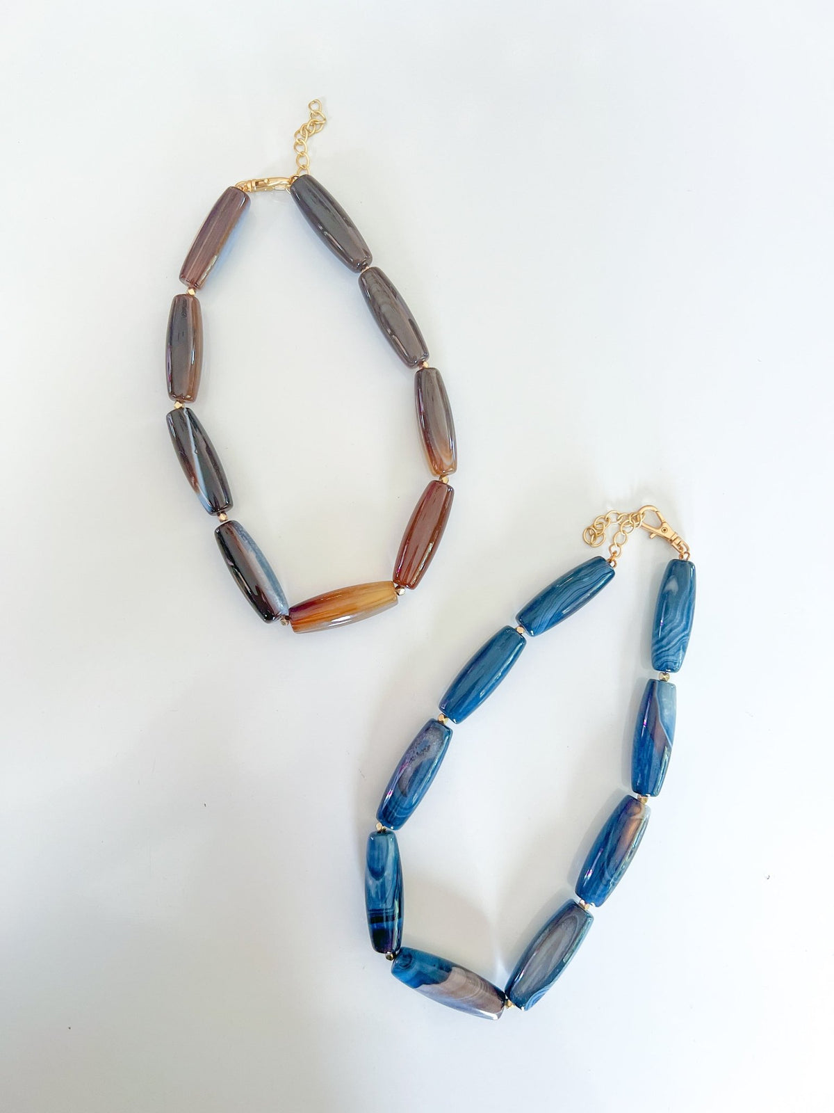 Long Tube Gemstone Necklace - Swoon Boutique New Orleans