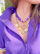 LSU Scarf Necklace - Swoon Boutique New Orleans