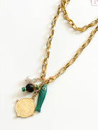 Lucky Fish Malachite Chandelier Necklace - Swoon Boutique New Orleans