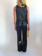 Maelys Stretch Satin Tailored Flare Trousers - Swoon Boutique New Orleans