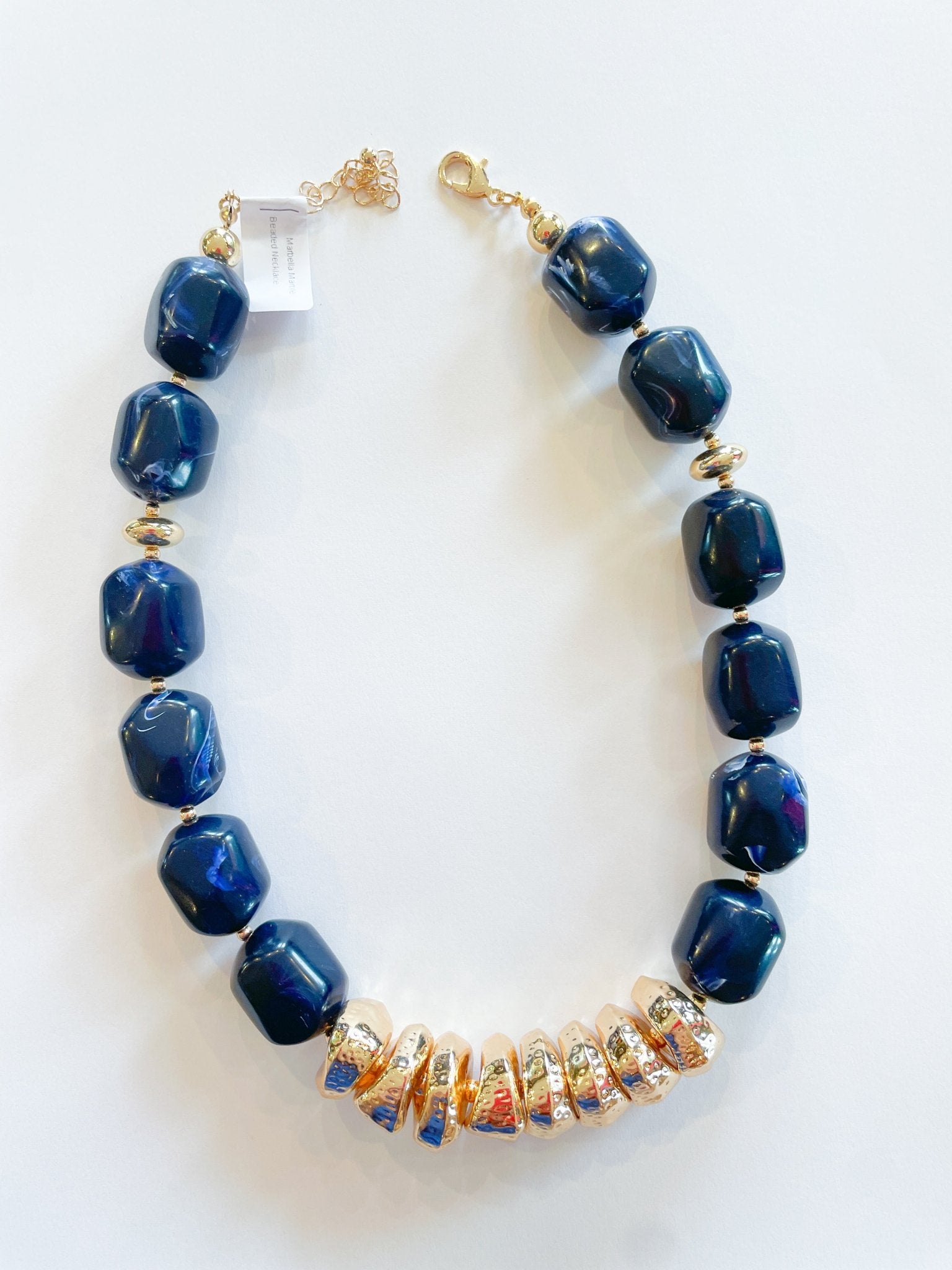 Marbella Marble Beaded Necklace - Swoon Boutique New Orleans