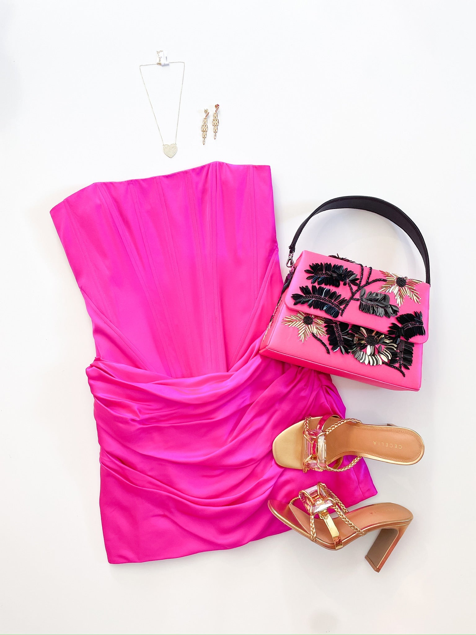 Mariah Hot Pink Cocktail Dress - Swoon Boutique New Orleans