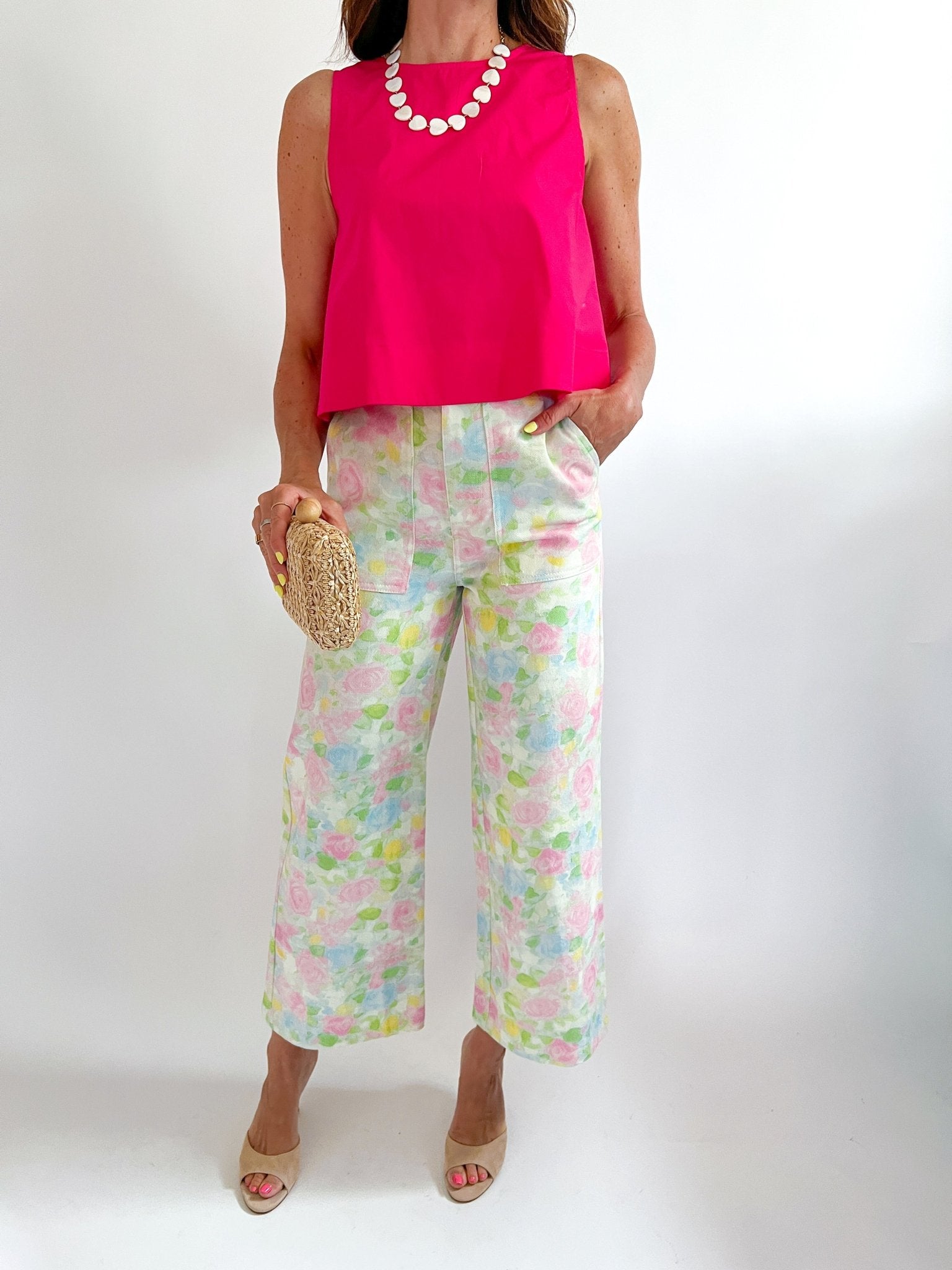 Marie Poplin Sleeveless Top - Swoon Boutique New Orleans
