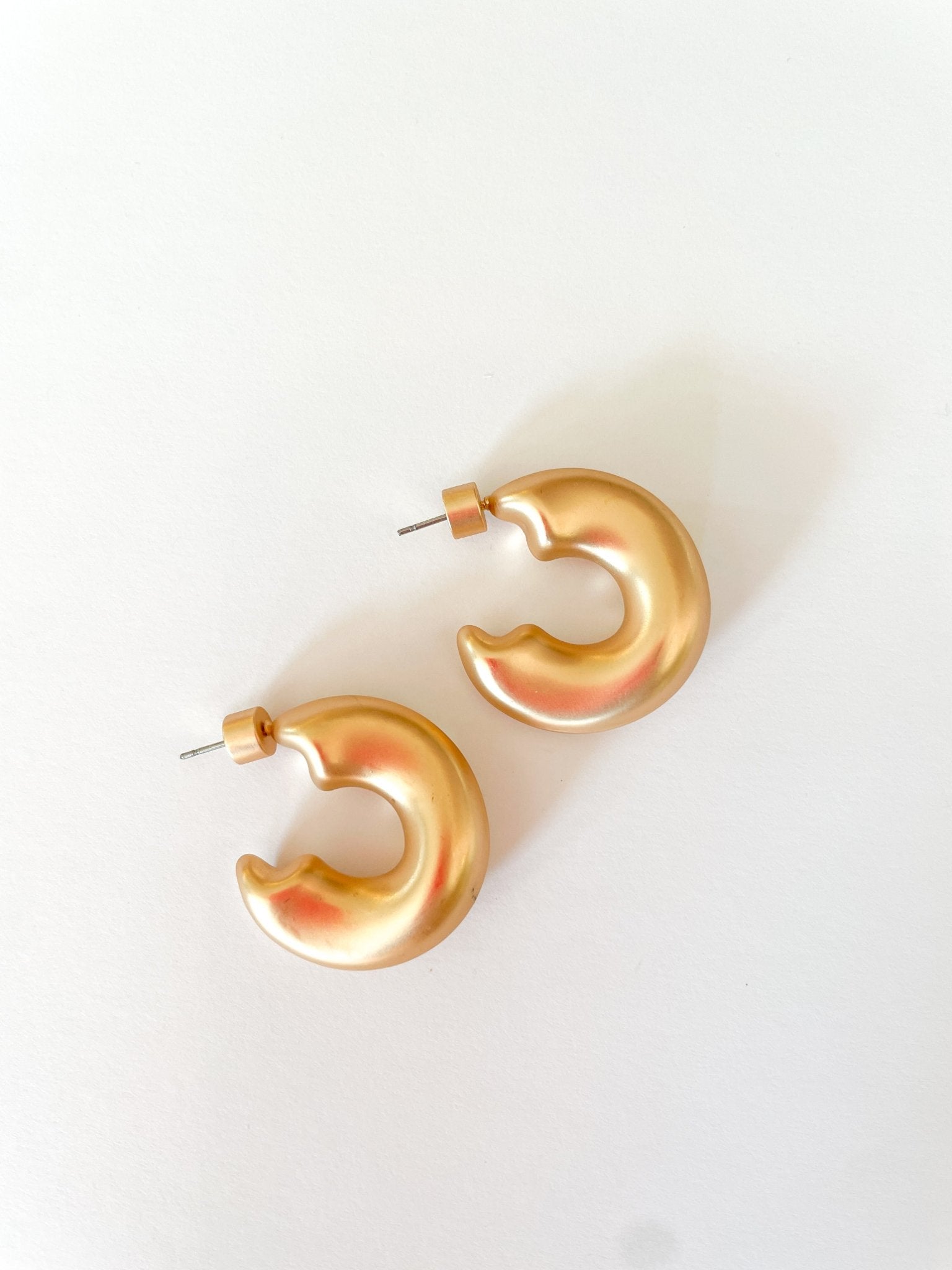Matte Gold Hoop - Swoon Boutique New Orleans