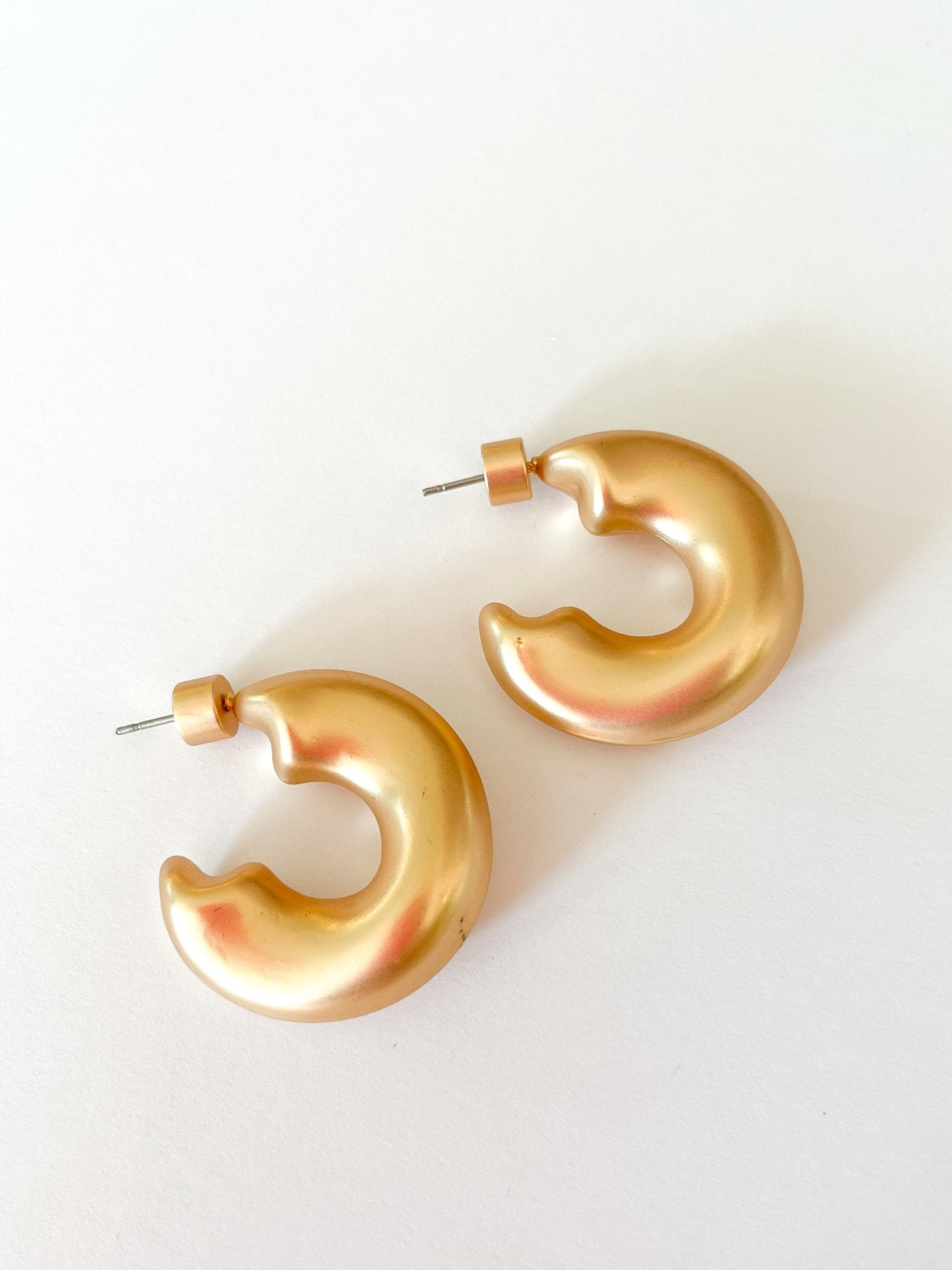 Matte Gold Hoop - Swoon Boutique New Orleans