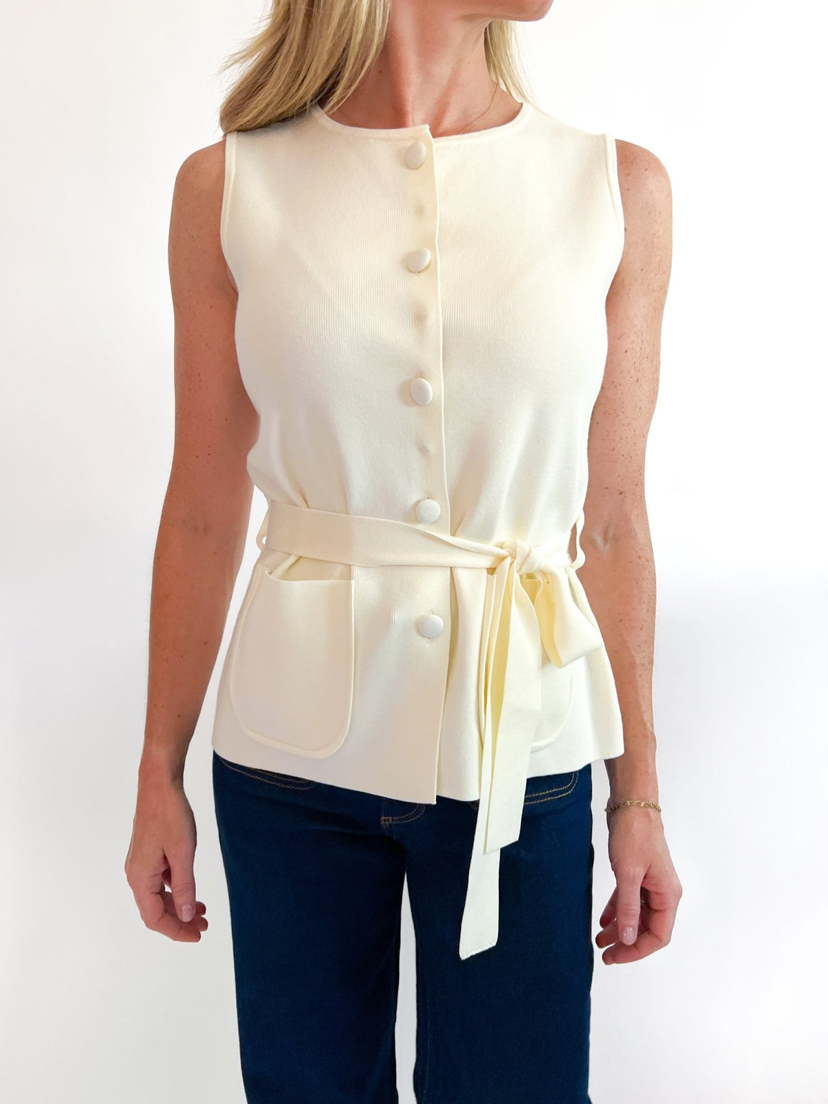 Maxime Knit Sleeveless Wrap Top - Swoon Boutique New Orleans