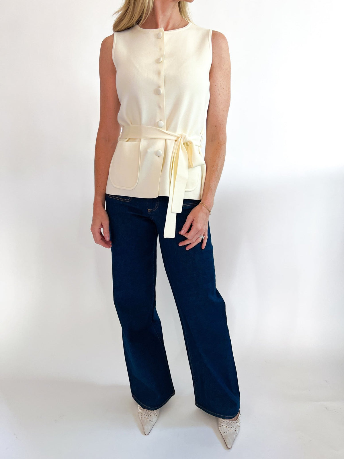 Maxime Knit Sleeveless Wrap Top - Swoon Boutique New Orleans
