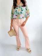 Melon Goldie Kick Flare - Swoon Boutique New Orleans