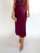 Merlot Mia Bias Skirt - Swoon Boutique New Orleans
