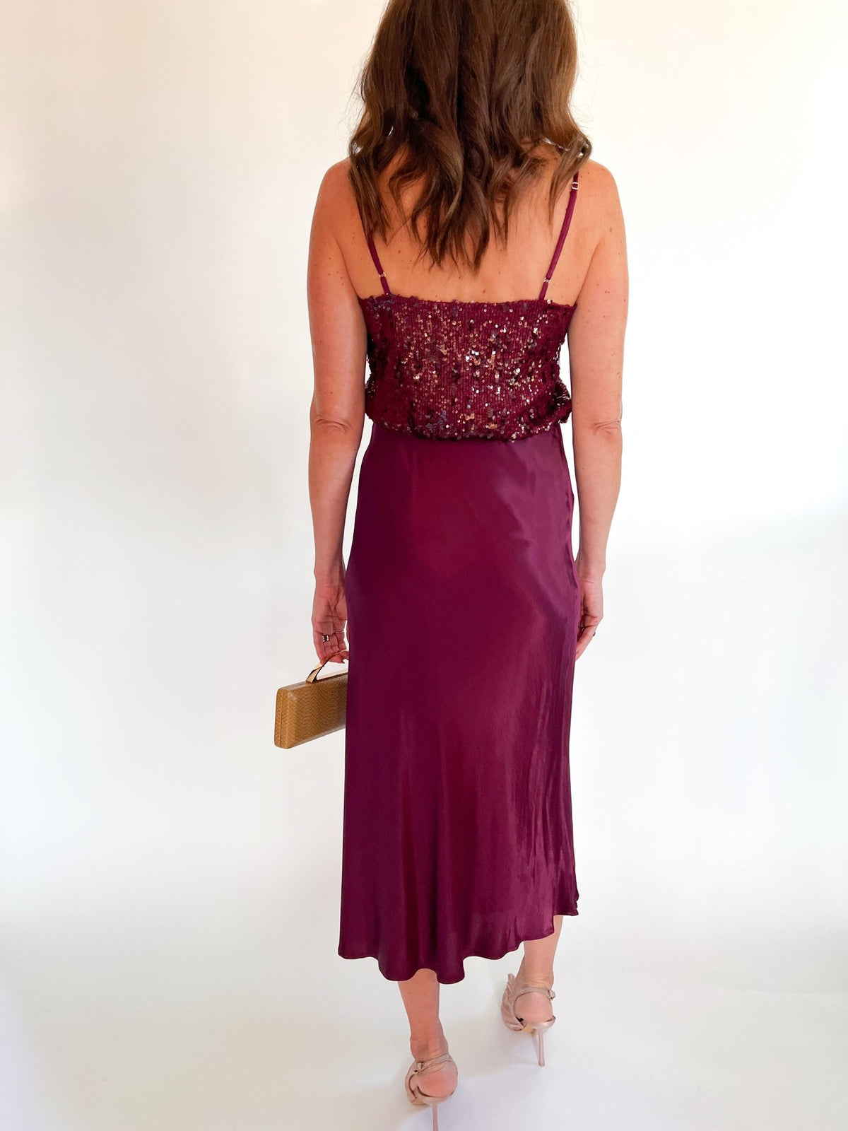 Merlot Mia Bias Skirt - Swoon Boutique New Orleans