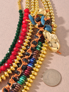 Metal Bead Multi Strand Layered Necklace - Swoon Boutique New Orleans
