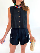 Micah Black Top - Swoon Boutique New Orleans