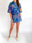 Midnight Bloom Collared Top - Swoon Boutique New Orleans