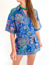 Midnight Bloom Collared Top - Swoon Boutique New Orleans