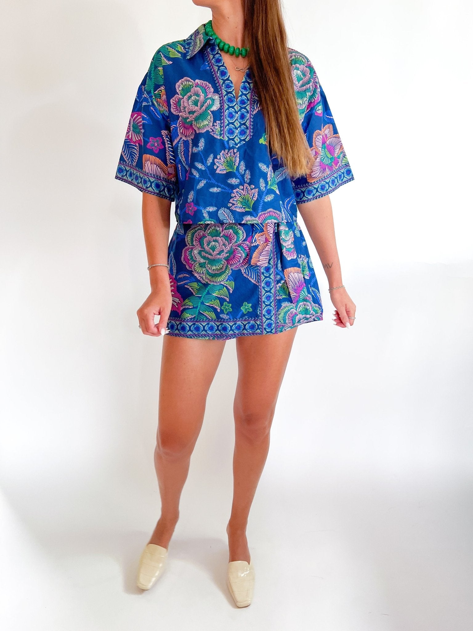 Midnight Bloom Wrap Skort - Swoon Boutique New Orleans