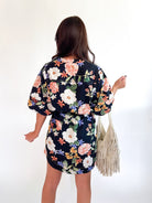 Midnight Garden Denim Mini Dress - Swoon Boutique New Orleans