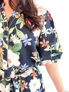 Midnight Garden Denim Mini Dress - Swoon Boutique New Orleans