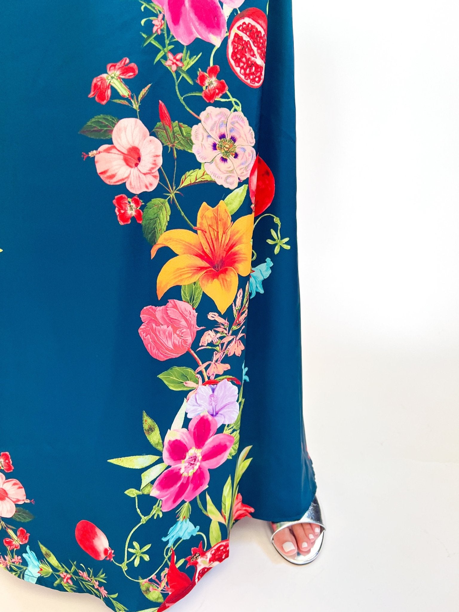 Midnight Garden Strapless Maxi Dress - Swoon Boutique New Orleans
