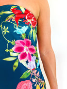 Midnight Garden Strapless Maxi Dress - Swoon Boutique New Orleans