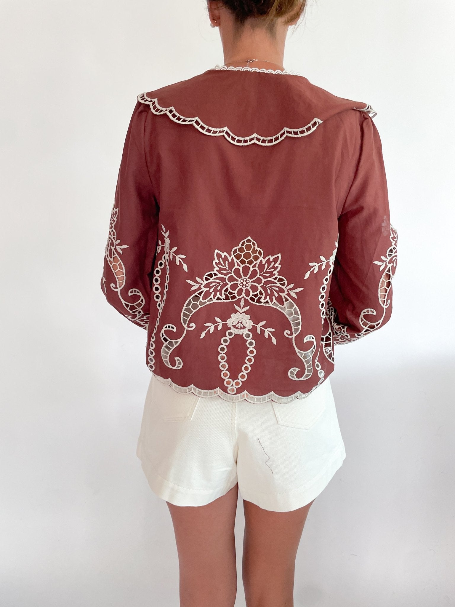 Milica Scallop Eyelet Top - Swoon Boutique New Orleans