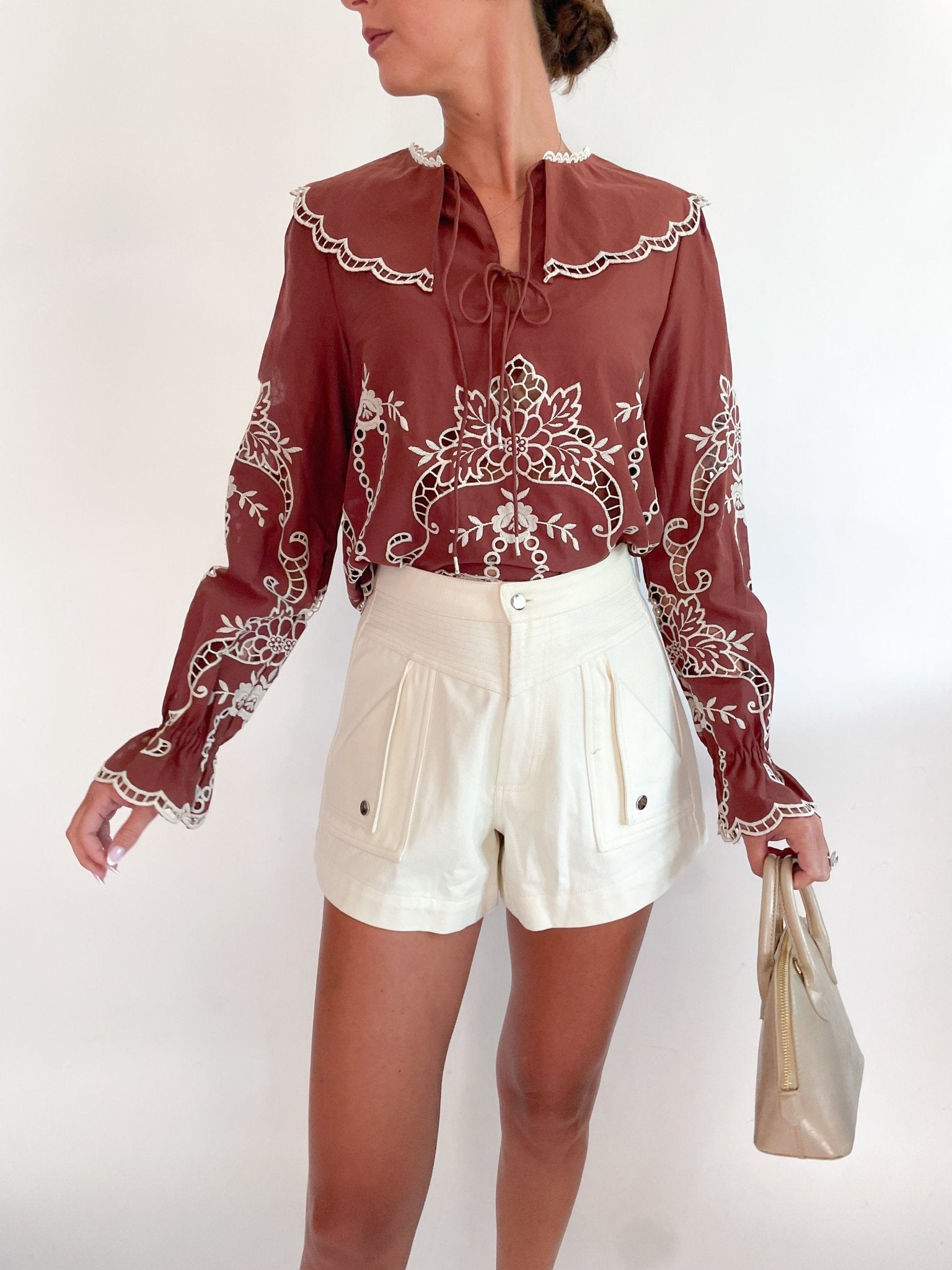 Milica Scallop Eyelet Top - Swoon Boutique New Orleans