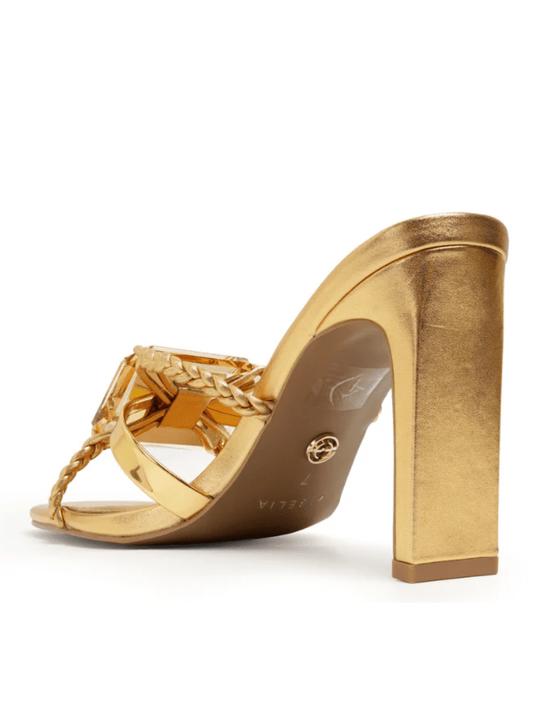 Mina Gem Metallic Heels - Swoon Boutique New Orleans