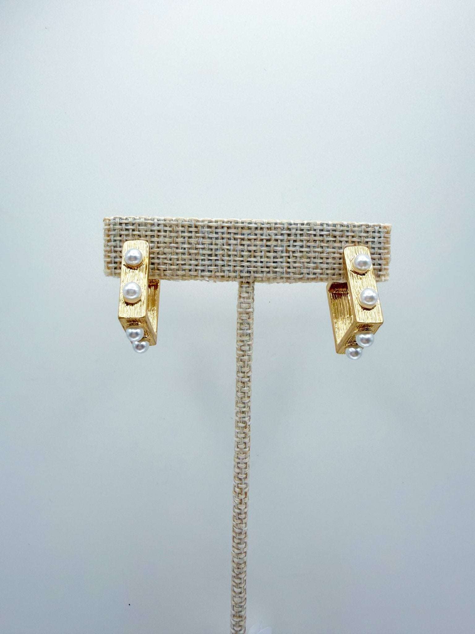 Mini Pearl Diamond Hoop - Swoon Boutique New Orleans
