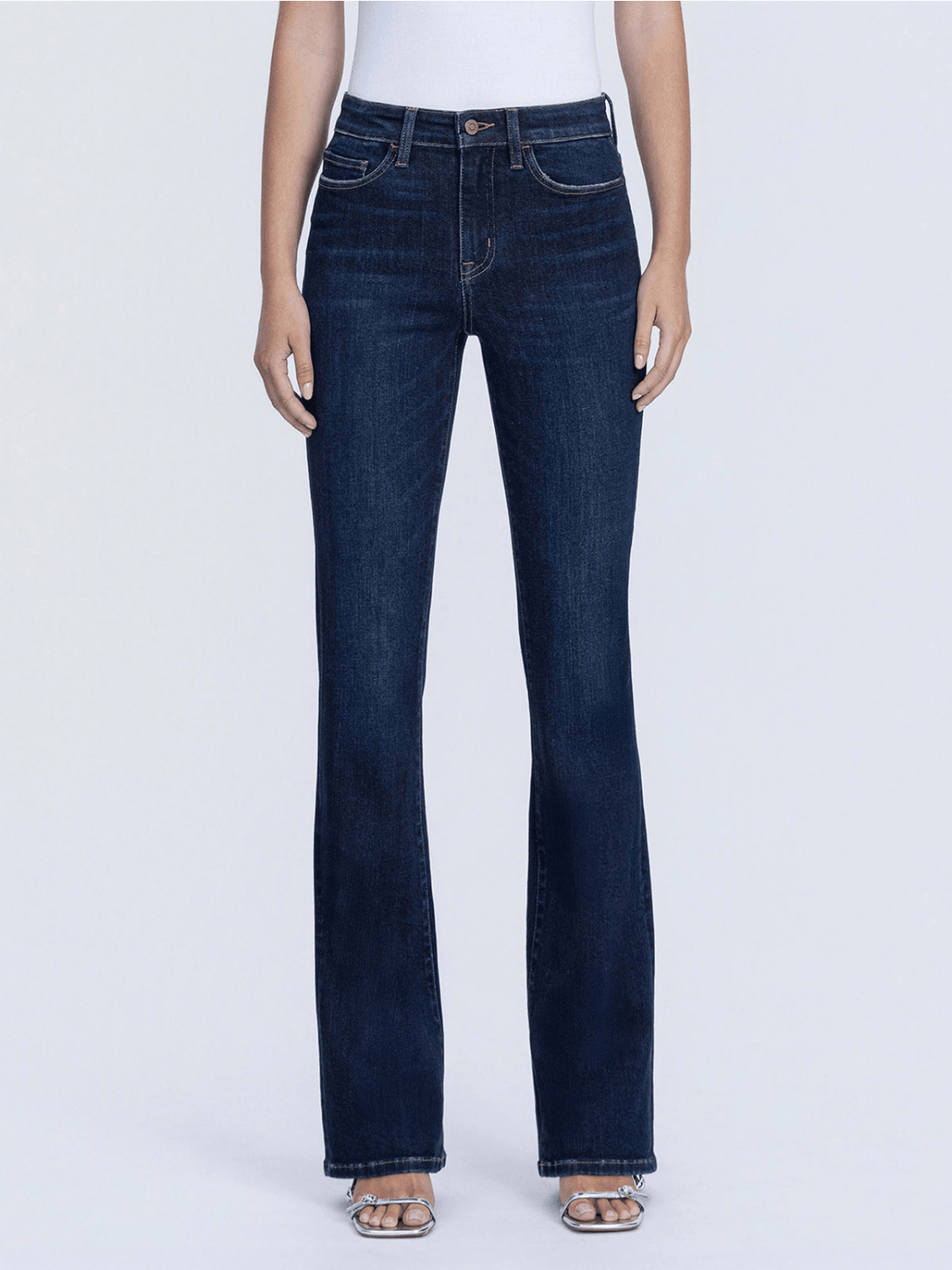 Blue dark wash bootcut jeans