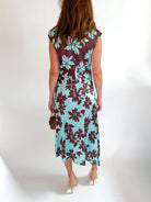 Mixed Floral Knit Midi Dress - Swoon Boutique New Orleans