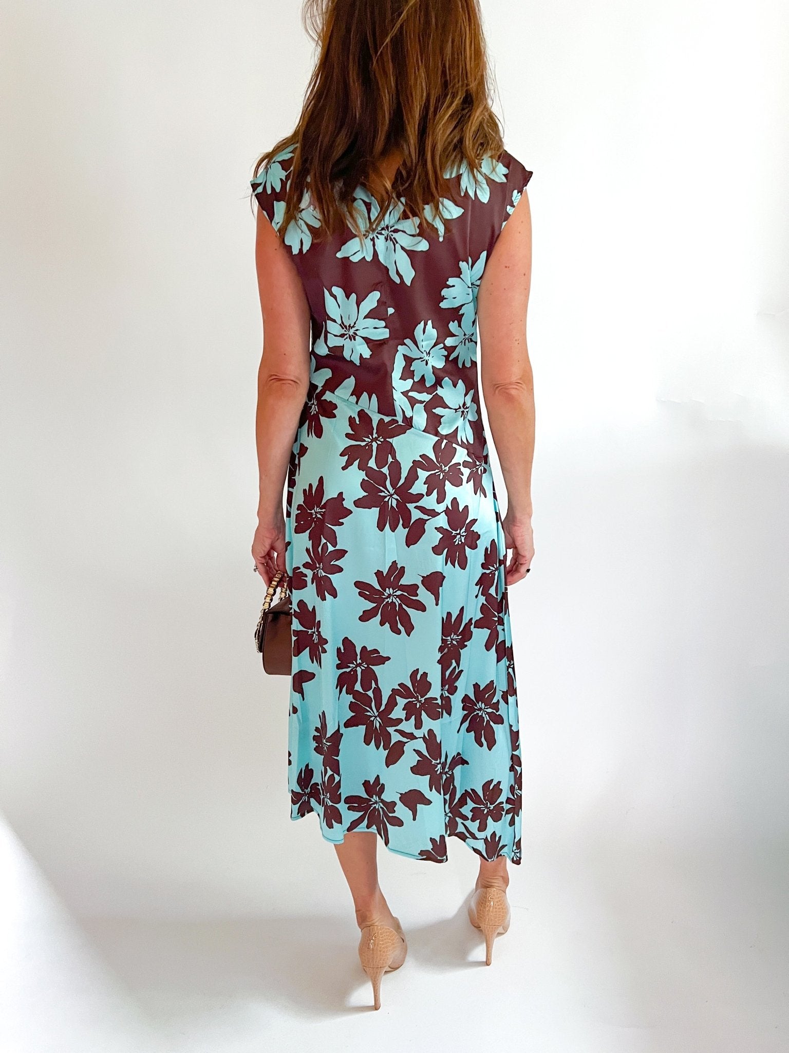 Mixed Floral Knit Midi Dress - Swoon Boutique New Orleans