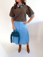 Mo Hair Short Sleeve Knit Top - Swoon Boutique New Orleans