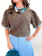 Mo Hair Short Sleeve Knit Top - Swoon Boutique New Orleans