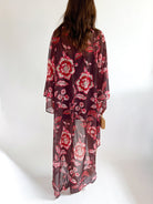 Mock Neck High Low Floral Dress - Swoon Boutique New Orleans