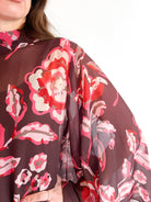 Mock Neck High Low Floral Dress - Swoon Boutique New Orleans