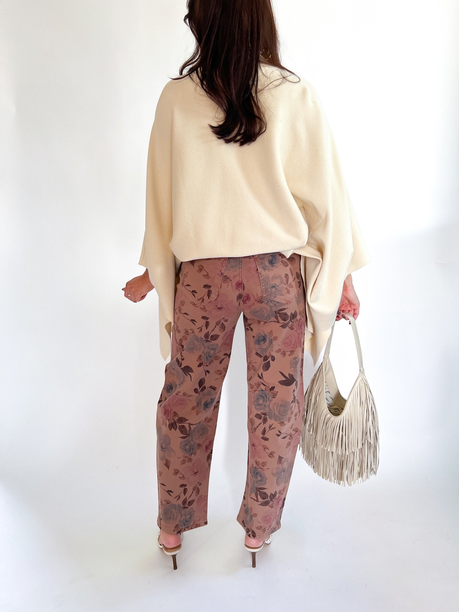 Mock Neck Poncho Sweater - Swoon Boutique New Orleans
