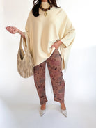 Mock Neck Poncho Sweater - Swoon Boutique New Orleans