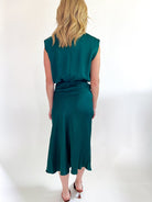 Mock Neck Sleeveless Waist Tie Midi Dress - Swoon Boutique New Orleans