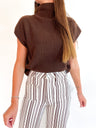 Mock Neck Sweater Top - Swoon Boutique New Orleans