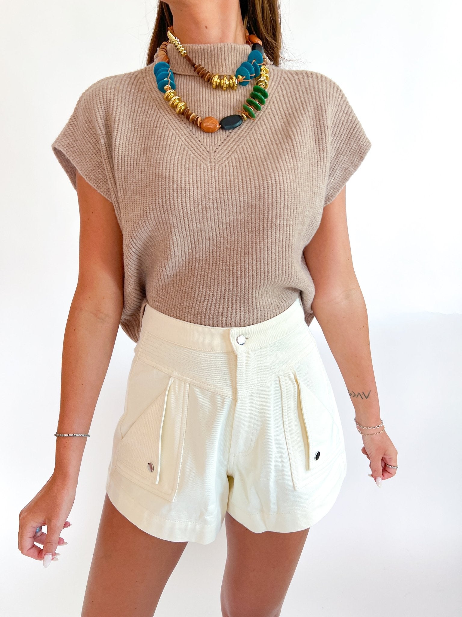 Mock Neck Sweater Top - Swoon Boutique New Orleans