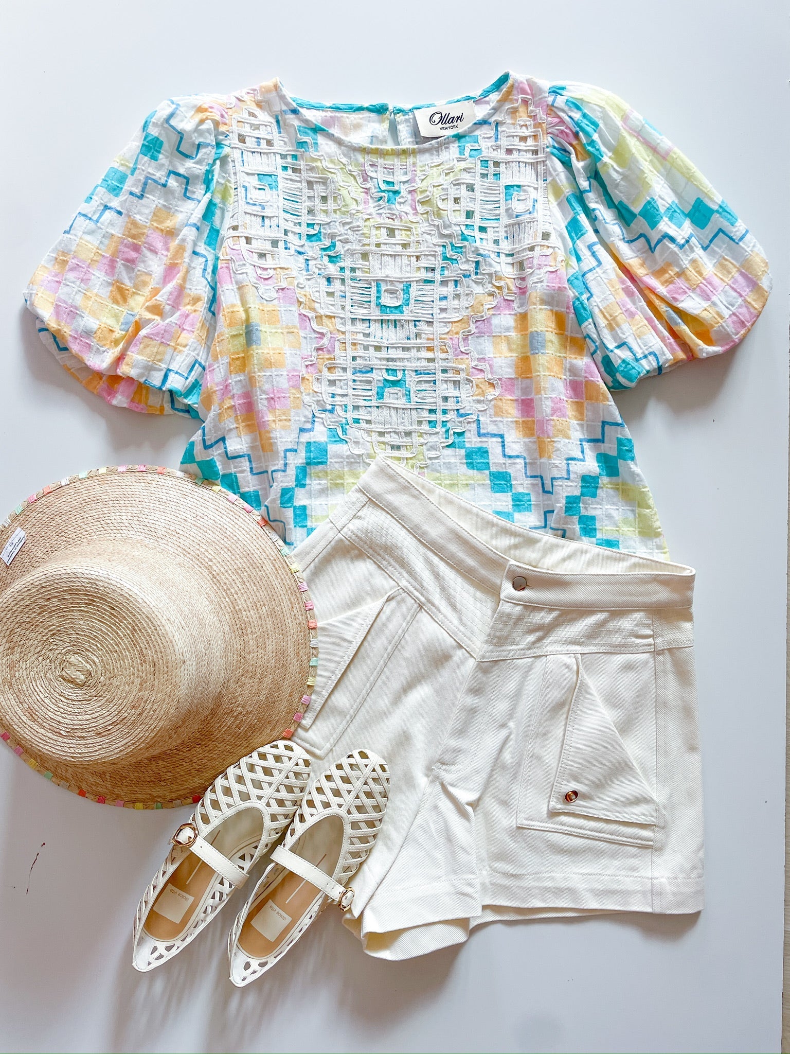 Moxie Block Print Blouse - Swoon Boutique New Orleans