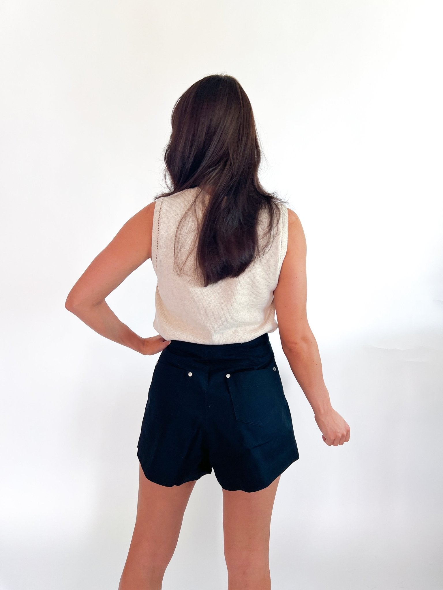 Mozart Sleeveless Pointelle Border Top - Swoon Boutique New Orleans