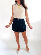 Mozart Sleeveless Pointelle Border Top - Swoon Boutique New Orleans