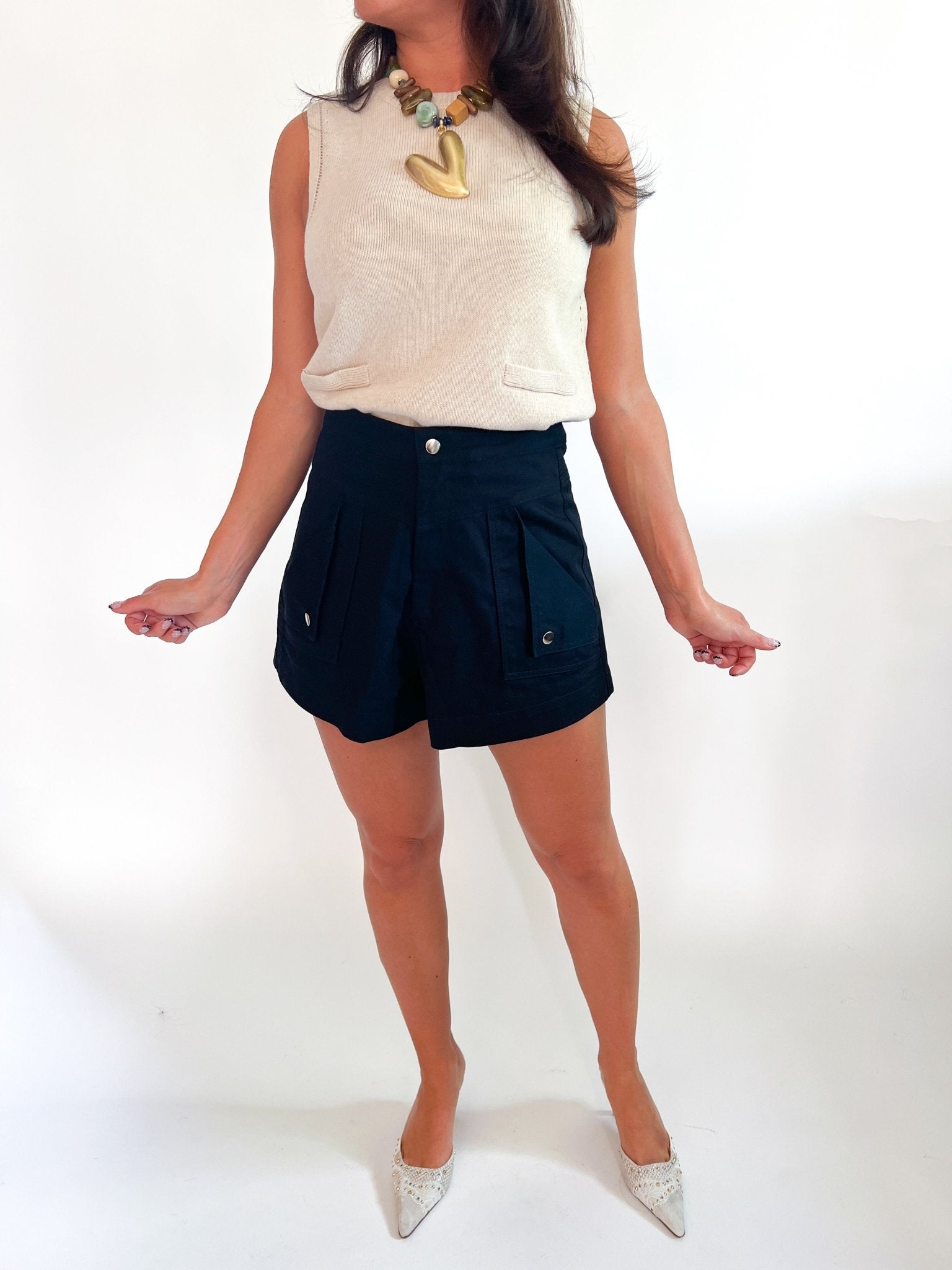 Mozart Sleeveless Pointelle Border Top - Swoon Boutique New Orleans