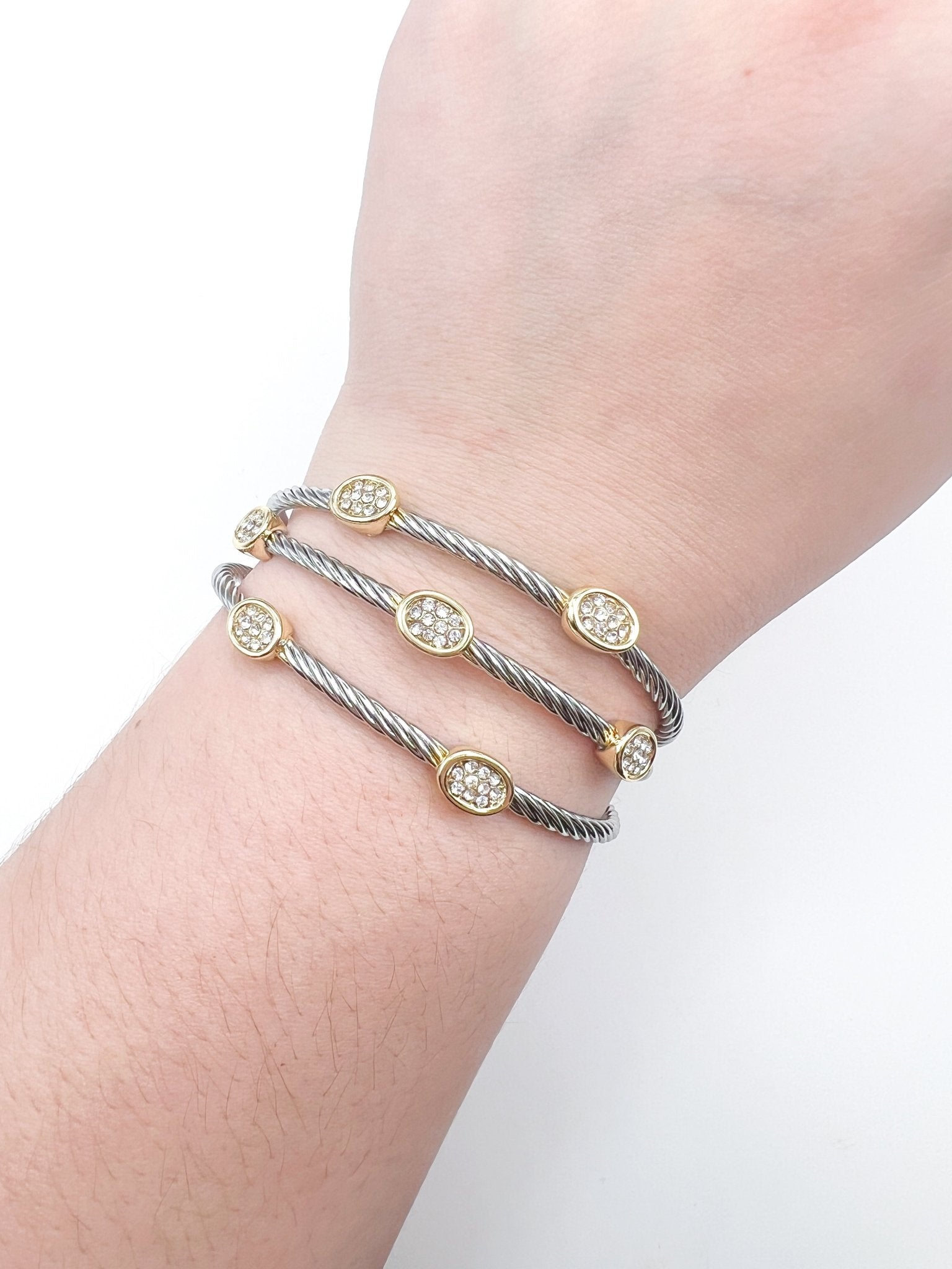Mult Strand Open Cuff - Swoon Boutique New Orleans